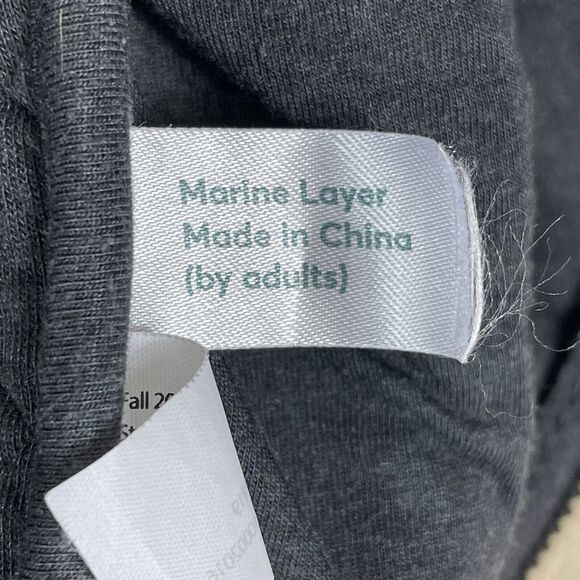 Marine Layer Jacket Adult‎ Medium Gray Quilted Bomber Full Zip Casual Mens - Picture 9 of 13